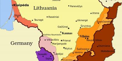 Bản đồ của khu Lithuania