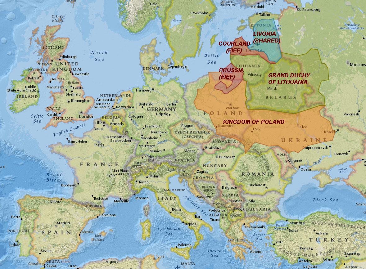 Bản đồ của Lithuania lịch sử