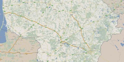 Bản đồ của Lithuania du lịch 